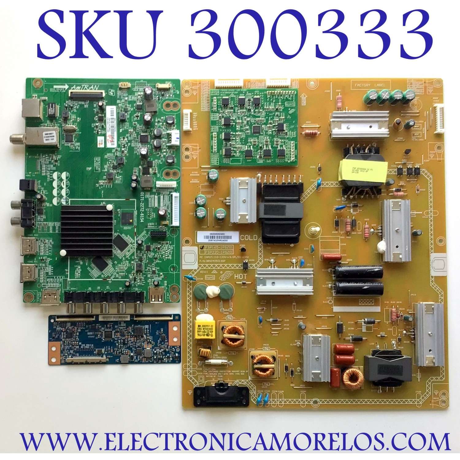 KIT DE TARJETAS PARA TV VIZIO / MAIN 3655-1172-0150 / 0171-2272-6154 / FUENTE  0500-0605-0960 / FSP165-1PSZ01 / 050006050960 / T-CON 5555T23C10 / T550HVN08.5 CTRL BD/ PANEL T550HVN08.5 / MODELO E55-D0 LAUATYBS